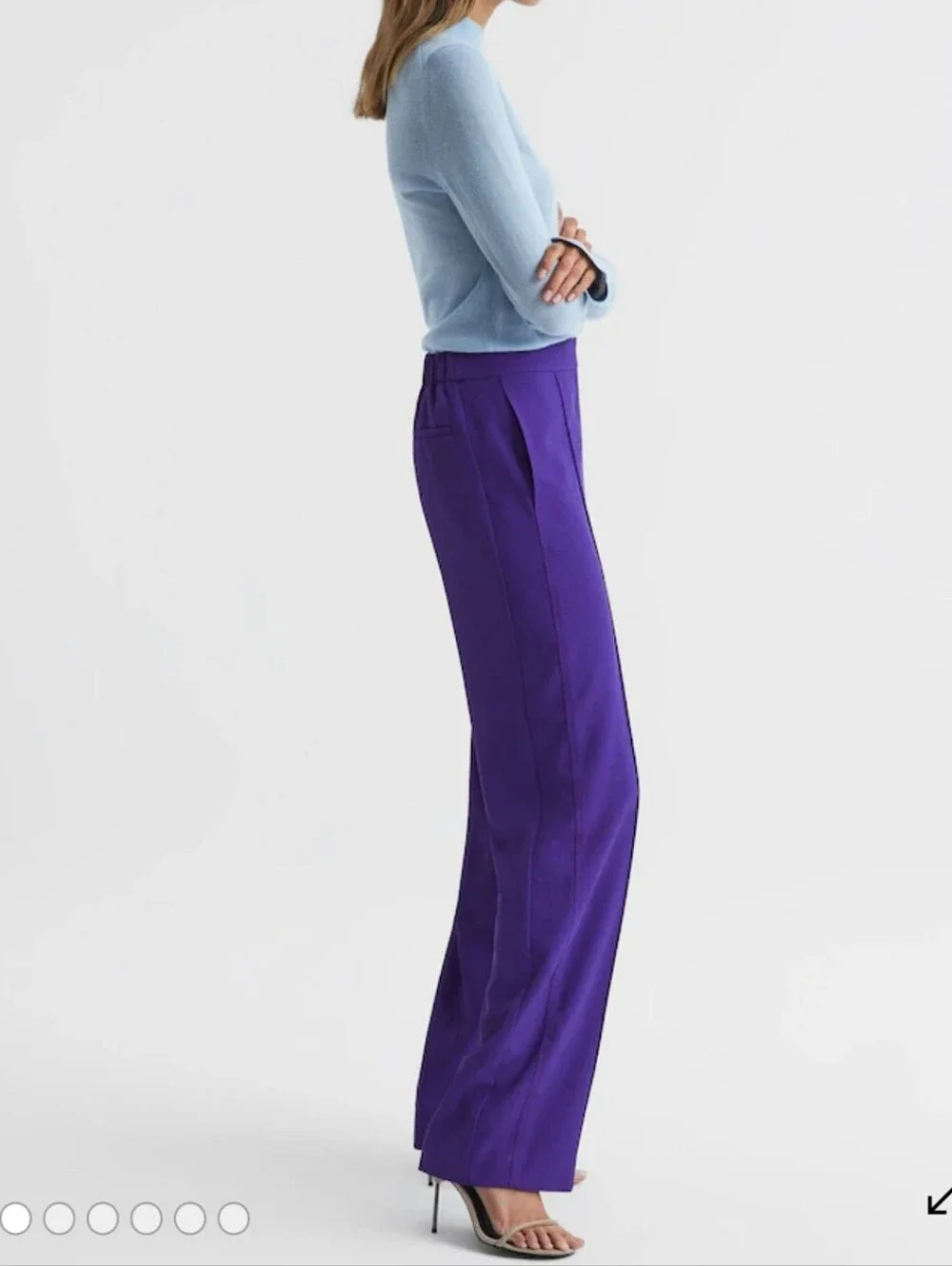 NWT REISS Aleah Elasticated Waist Wide Leg Pants Sz 4